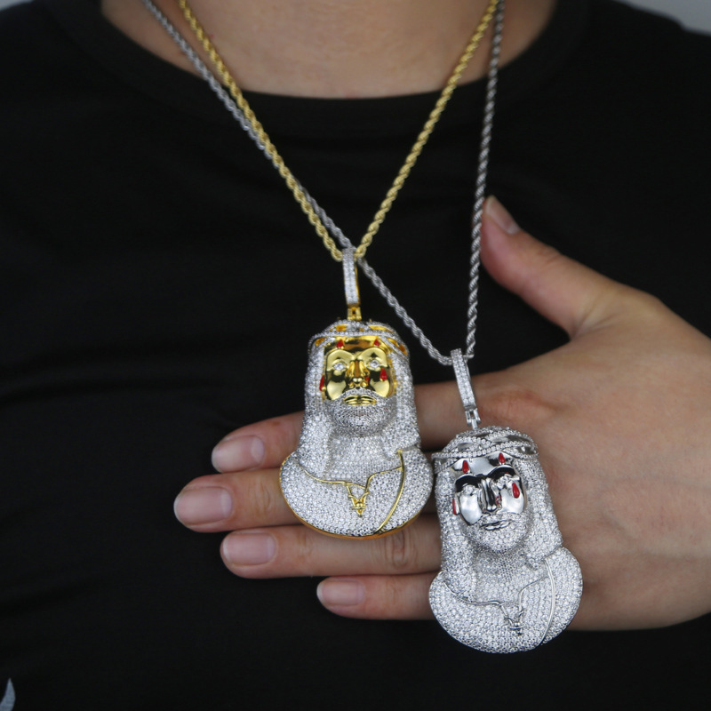 High Quality Jesus Pendant Collection Hip Hop Jewelry Pendants 925 Sterling Silver VVS Moissanite Diamond Jesus Pendant