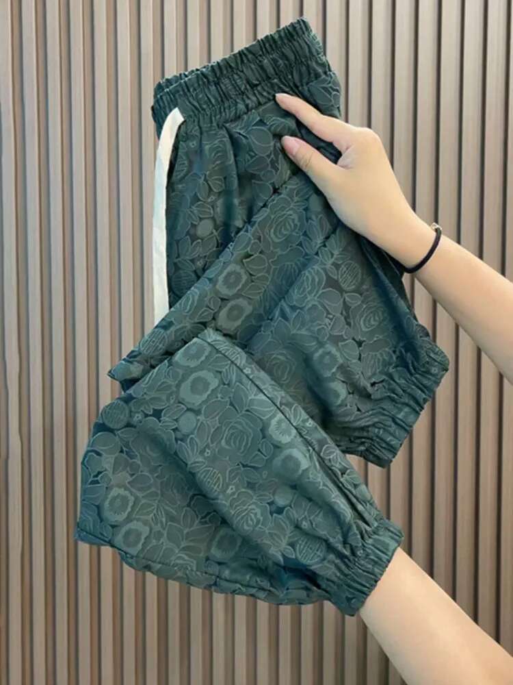 2025 New Loose Casual Printed Wide Legs, High Waist, Pendant Designer Fashion Tailored Pants for Women, Full Match Pants for Women4