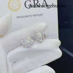 Moissanite Stud Earrings 8mm 12mm VVS Clarity Fine Jewelry Sier