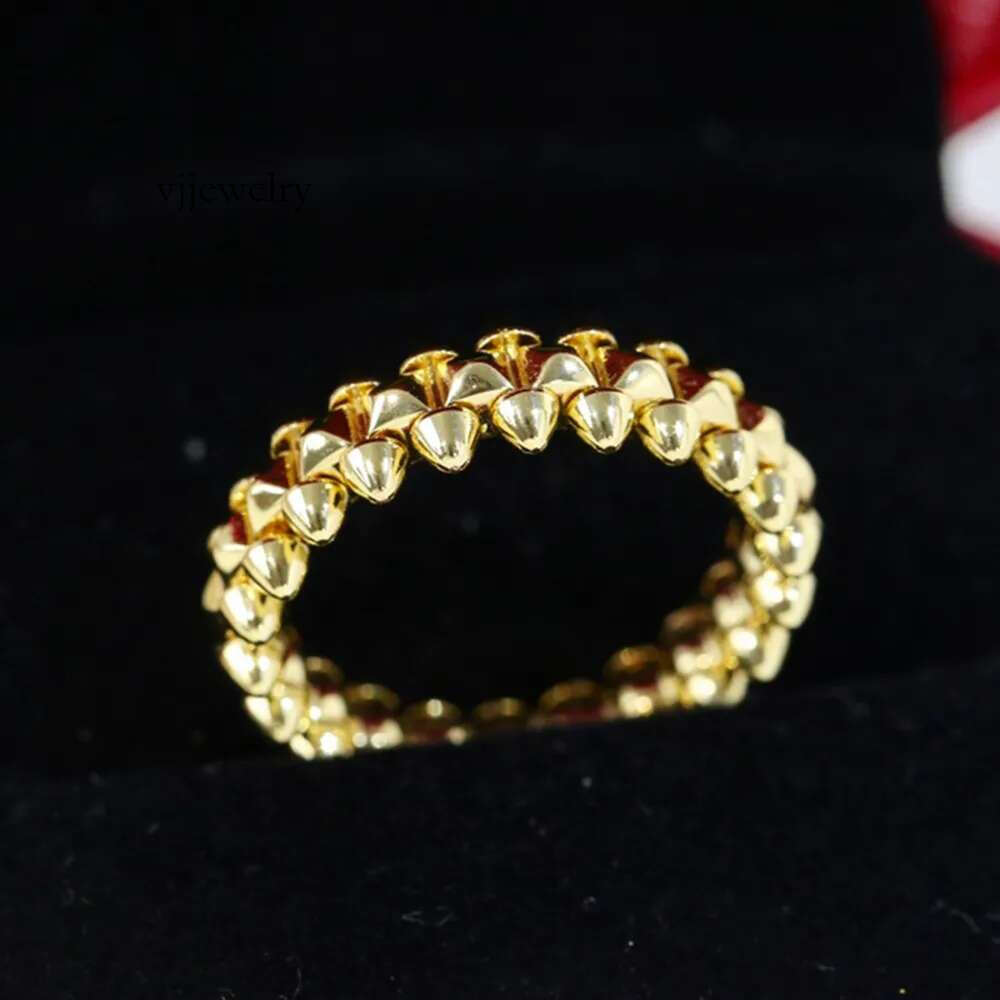 clash Couple rings for woman men designer stud Size 6-10 no fade Gold plated T0P Official replica fashion classic style anniversary gift Luxury Ring for wedding