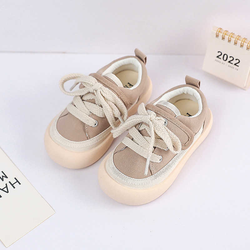 Athletic Outdoor JPF2286 Korean version childrens canvas shoes boys black lace up soft soled shoes girls spring and autumn new style childrens shoesY2