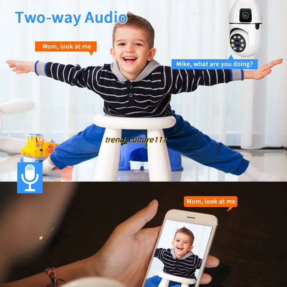 4MP E27 Dual Lens Bulb Camera WiFi Surveillance Night Vision 360 PTZ IP Cameras Human Tracking Indoor CCTV Security Monitor HD 1080P
