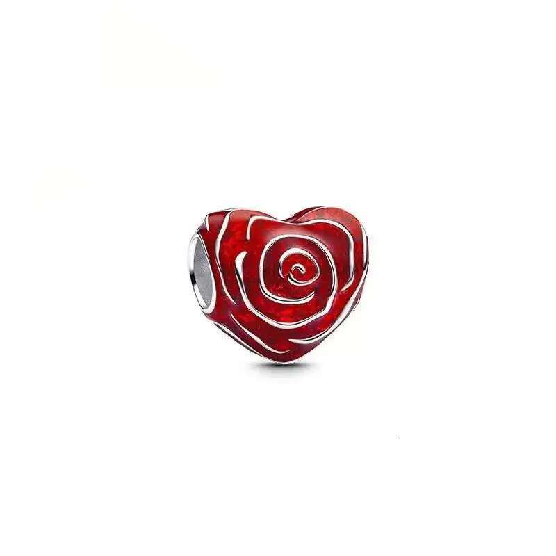 2025 925 Sterling Silver Rose Love Butterfly Pendant Charm Double Love Earring For Women Jewelry Valentine's Day Gift