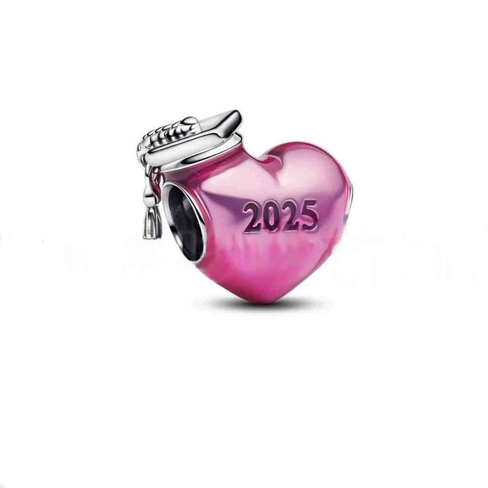 2025 Zircon Loose Bead Gift New Love Charms Heart Bead High Quality DIY Accessories Mother's Day Gift