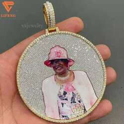 Custom Hip Hop Mens Jewelry Vvs Moissanite Iced Out Jesus Sterg Sier Gold Rapper Pendant Necklace