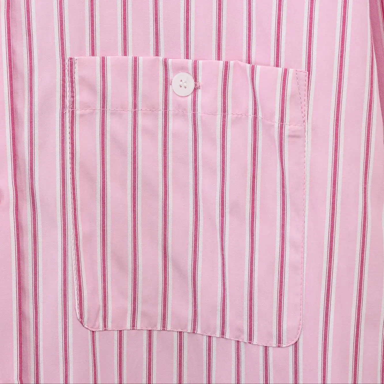 TRAFSHE Vintage Striped Womens Shirts Turndown Collar Loose Blouse Summer Elegant Blouses Clothing 2492161 250312