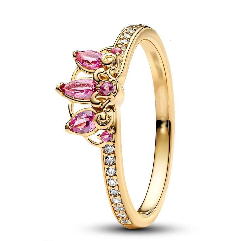 2025 Valentine's Day New Silver Pink Red Bow Ring Sparking Hearts Ring Double Band Heart Ring Couple Gift Jewelry