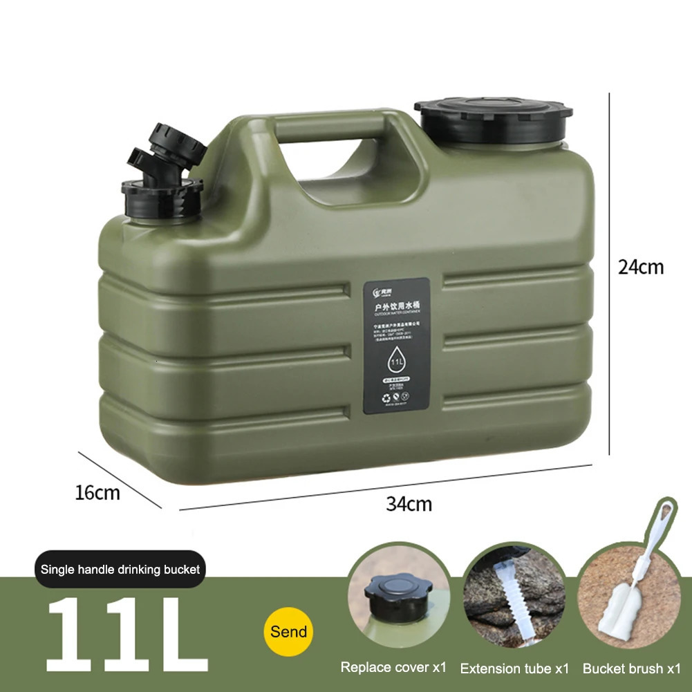 11L outdoor water tank with large capacity camping equipped faucet and USB charging electric pump distributor 250314