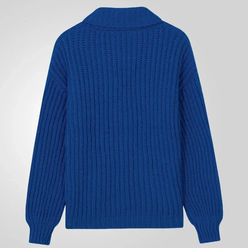 Mens Cardigan Open Stitch Sweaters Coat Turn Down Collar Double Breasted Knitted Solid Casual Loose Knit Coats Autumn Winter 250311