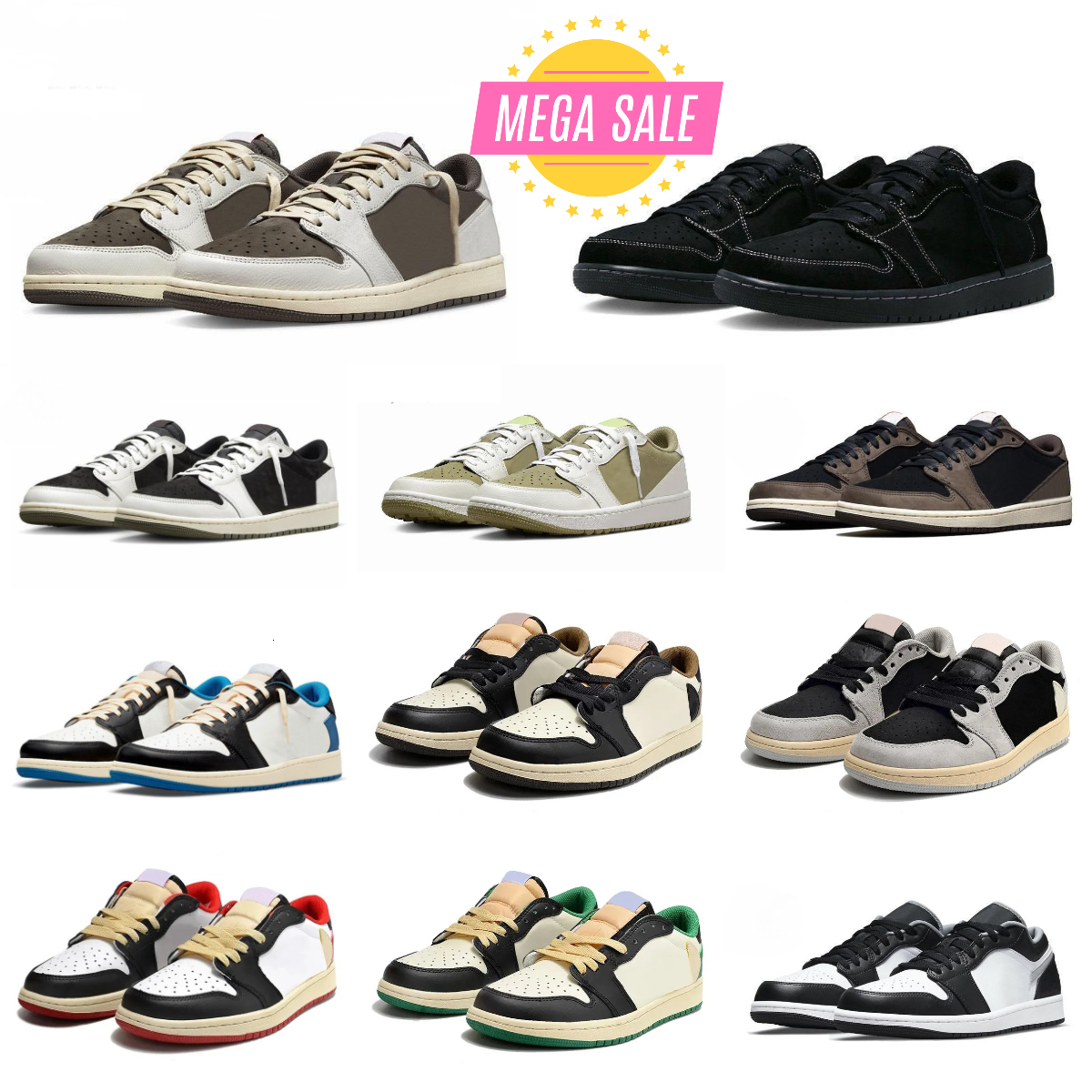 Mens 1 Low Sports Basketball Shoes J1 Black Phantoms Reverse Mocha Big UNC Jack Tr Dark Canary Sail Medium Olive Neutral White Women Flat Trainer Outdoor Sneakers S88