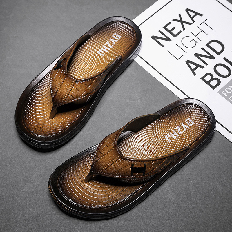 2025 New Designer Sandals Summer Outdoor Beach Men's Sandals Try Trendy Korean Version Personalized Herringbone Slippers