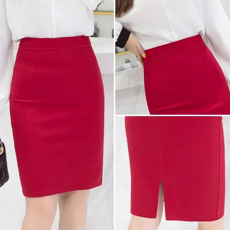 Fashion Women Mini Skirt 2025 Spring Office Lady Black Short Slim Fit Pencil Higt Waist Faldas Ajustada B15 Skirts 250312
