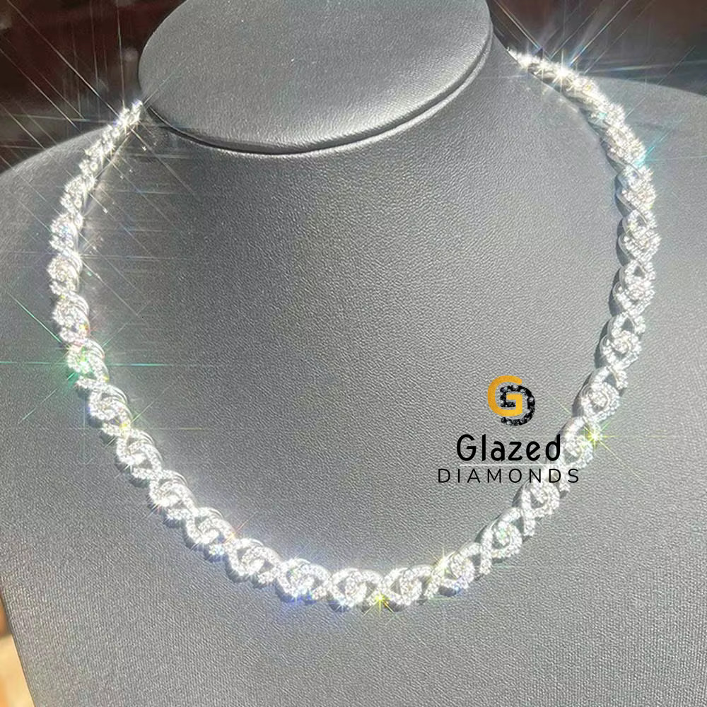 Amazing Hip Hop Chain Crafted From 10kt White Gold and Adorned With Sparkling Moissanite Diamonds Enhances Your Appearance