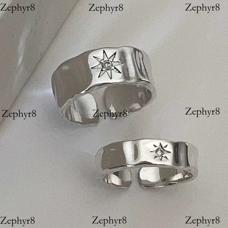 2025 New model Punk Opening Ring Women Couple Y2K Shiny Star Finger Rings Handmade Irregular Design Jewelry Hip Hop Party Accessories