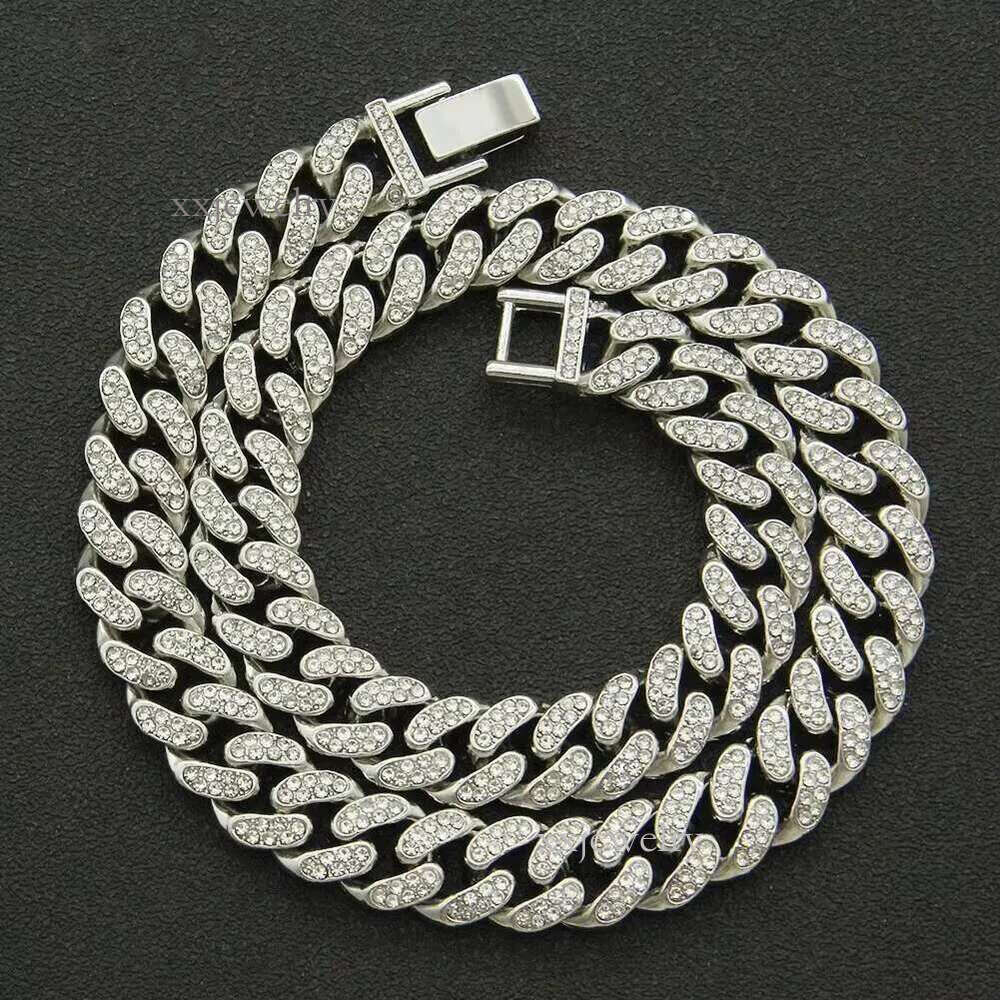 Cadena Cubana Hombre Moissanite Hip Hop Jewelry Gold Sier Men Necklace Cuban k Chain