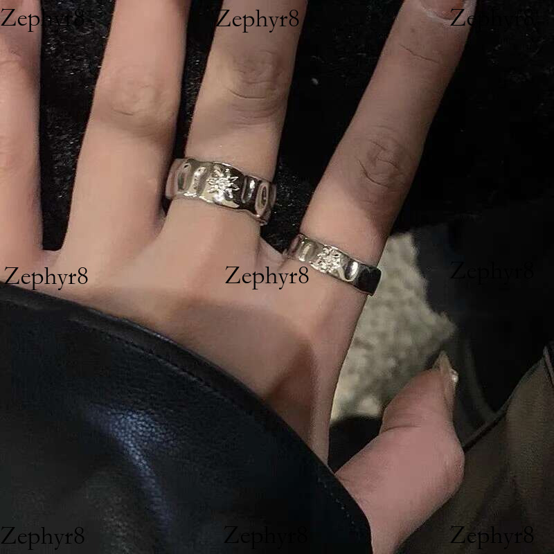 2025 New model Punk Opening Ring Women Couple Y2K Shiny Star Finger Rings Handmade Irregular Design Jewelry Hip Hop Party Accessories