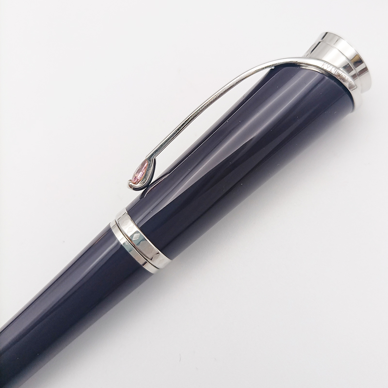 Promotion Pen Grace Kelly Dark Purple M Rollerball Ballpoint Pen With Teardrop Shape Diamond Stone Clip Writing Smooth Great Actress