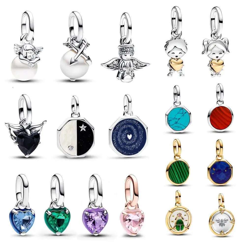 2025 Delicate And Compact 925 Sterling Silver Angel Of Love Charms beads Jewelry Small Pendant Fit DIY Bracelet Gifts