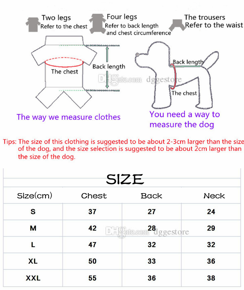 free shipping Designer Clothes Dog Apparel Dogs Pullover Sweater Cold Weather Outfit Warm Pets et Small Pet Winter Vest Easy on Puppy Boy Girl Sweater
