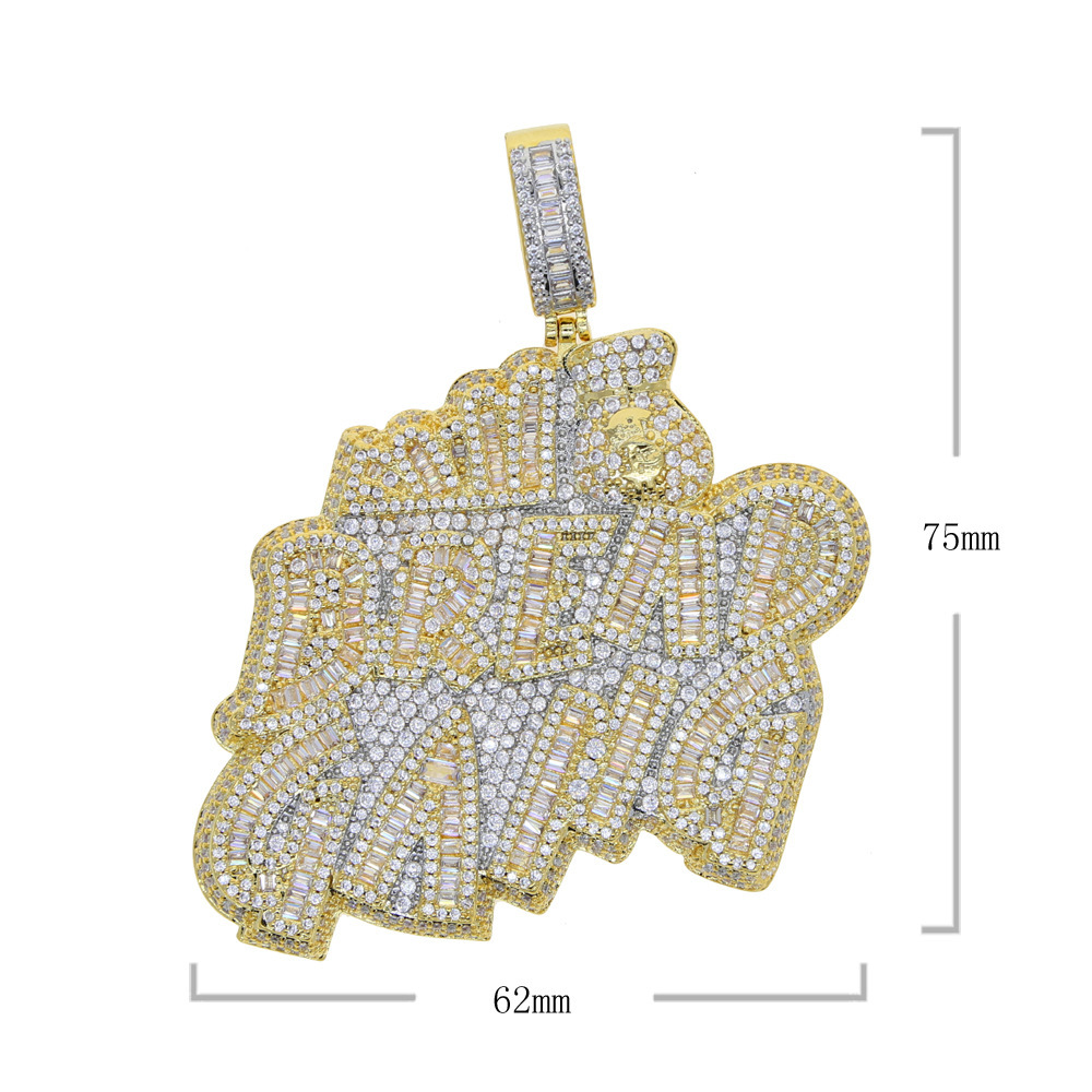 Customization Diamond Pendants Iced Out Real 925 Silver VVS Moissanite Pendants Fine Jewelry Pendants