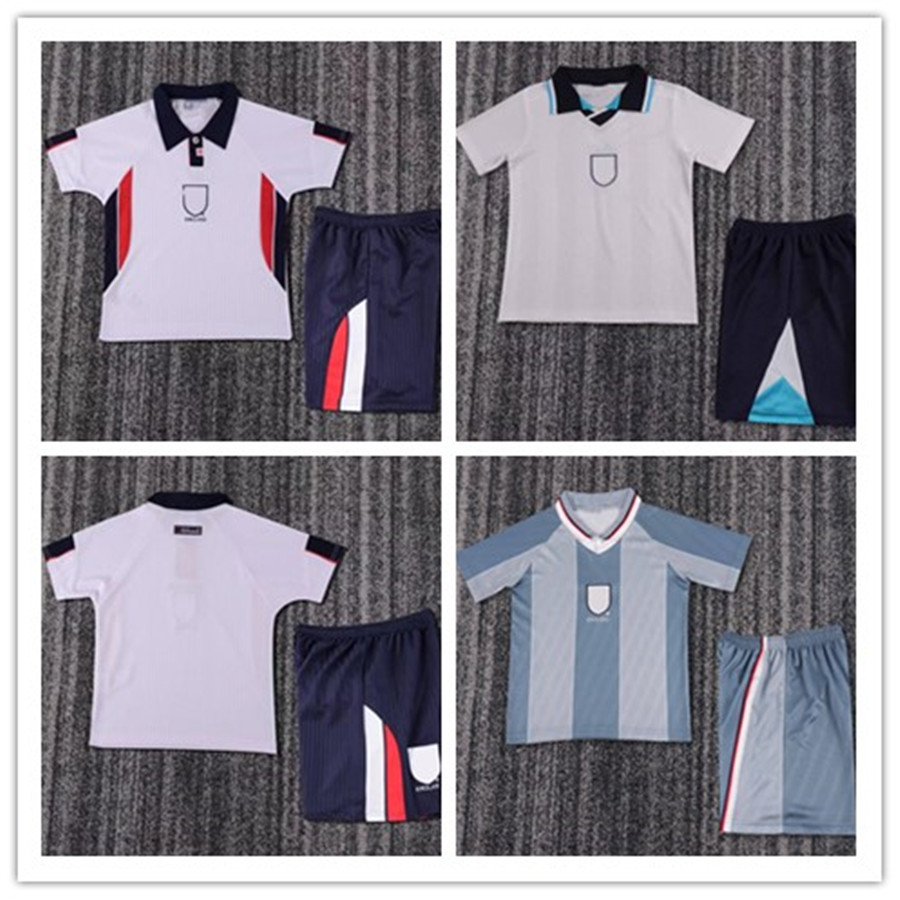 1996 1998 ENGLanDS Retro soccer jerseys CASCOIGNE SHEARER BACKHAM OWEN kids football shirts kit