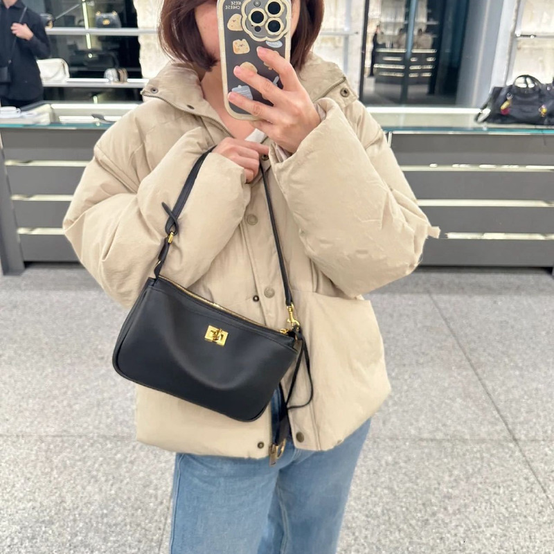 2025 Women's Rodeo Armpit Premium Top Layer Cowhide Mahjong Classic Versatile Single Shoulder Crossbody Bag