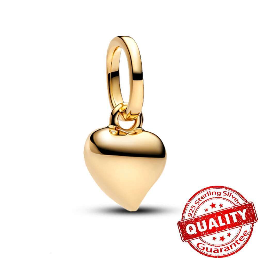 Gold Series 925 Sterling Silver Crystal Ball Love Heart Envelope Rose Pendant Fit DIY Bracelet Necklace Women's Jewelry Gifts wholesale