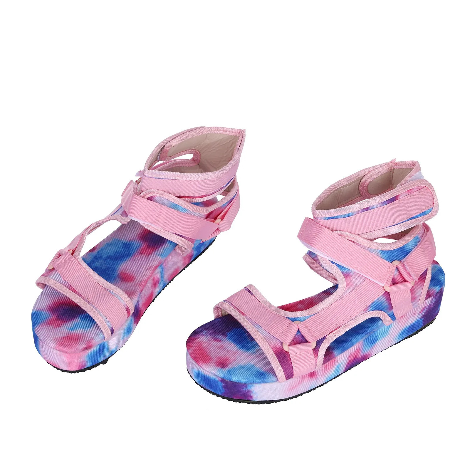 Platform Sandals For Womens Open Toe Ankel Strap Flats Comfortable Beach Shoes home organizer gift for women 250314