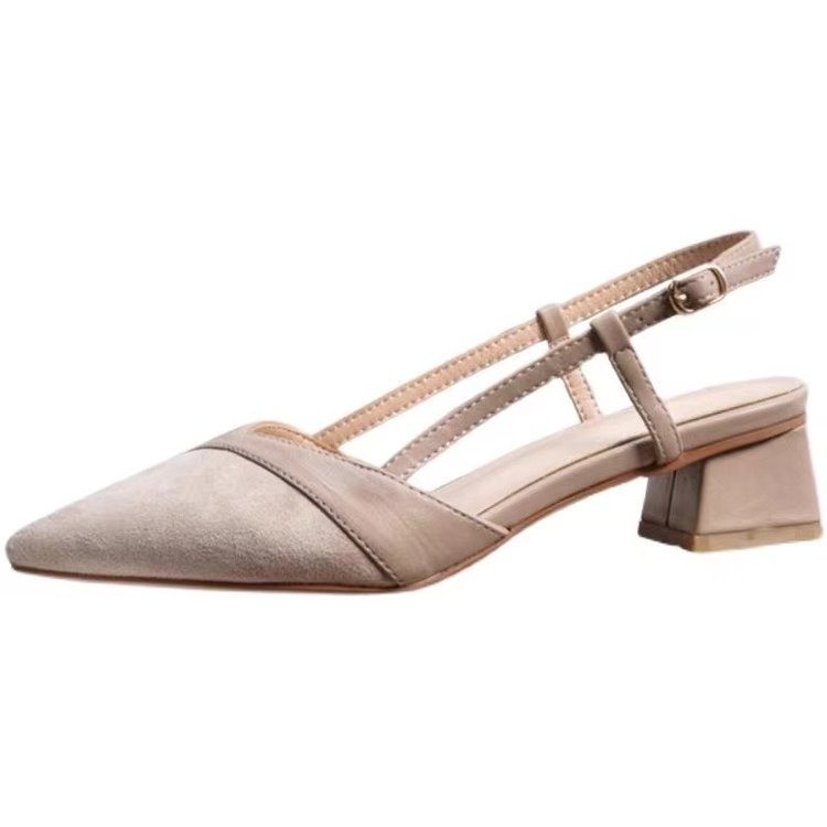 Free shipping high heels women sandals fashion trendy comfortable black nude thick heels