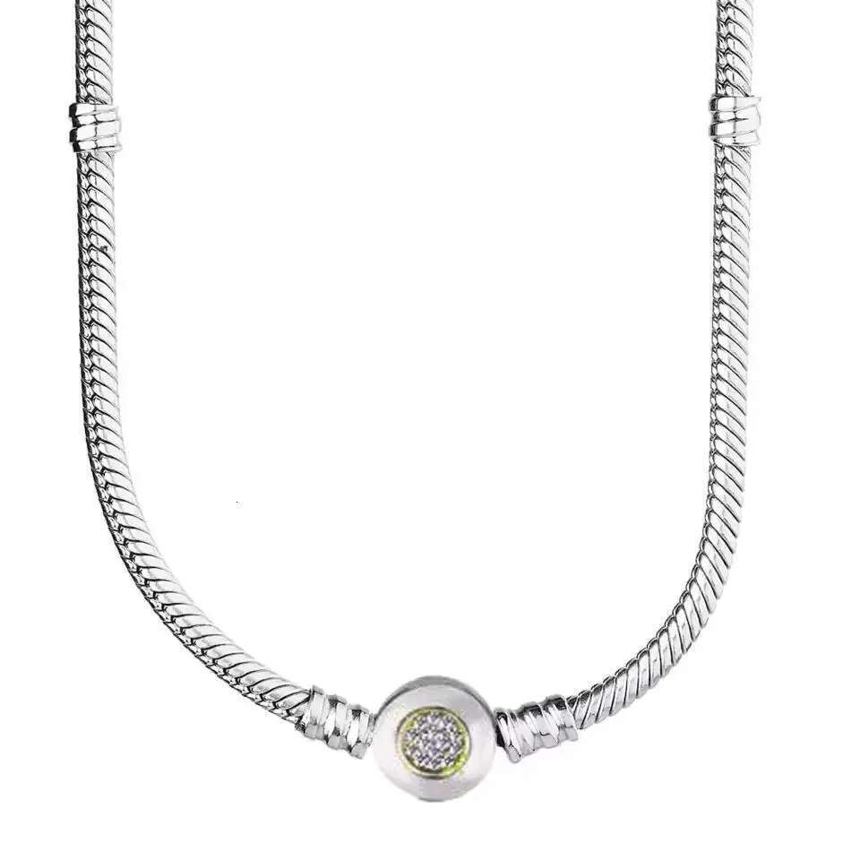 2025Classic 925 Sterling Silver Round Flower Square Multi-Size Snake Bone Necklace Collection Ladies Fine Jewelry Party Gift