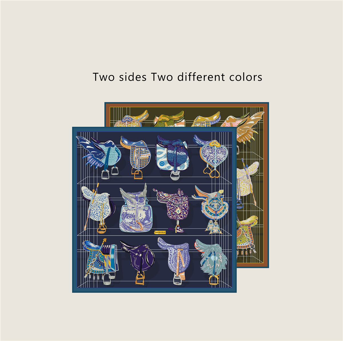 Double Face Scarf in Silk Twill with Hand-rolled Edges Shawls 90 Silk Scarfs Square Large Bandanas Handcraft Neck Foulard Femme Christmas Gifts Tous e