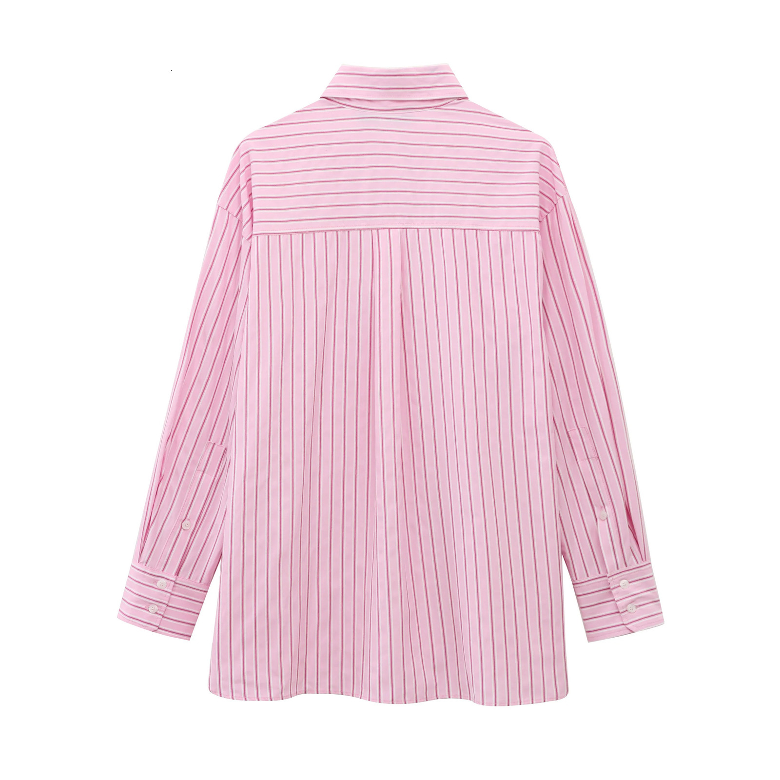TRAFSHE Vintage Striped Womens Shirts Turndown Collar Loose Blouse Summer Elegant Blouses Clothing 2492161 250312