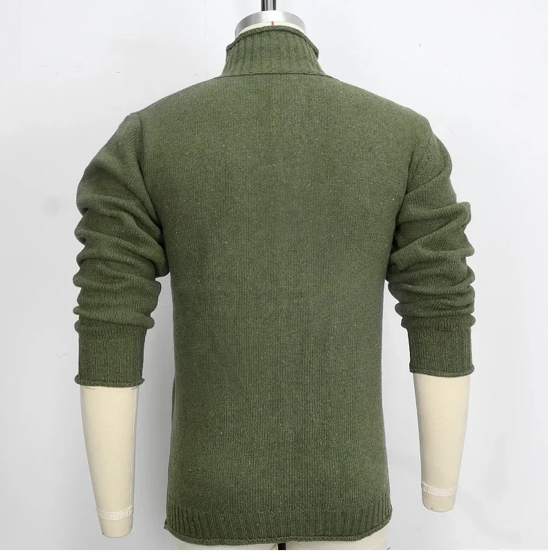 Mens Cardigan Stand Collar Coats Sweaters Knitted Coat Full Sleeve Single Breasted Solid Knit Pockets Open Stitch Autumn Winter 250311