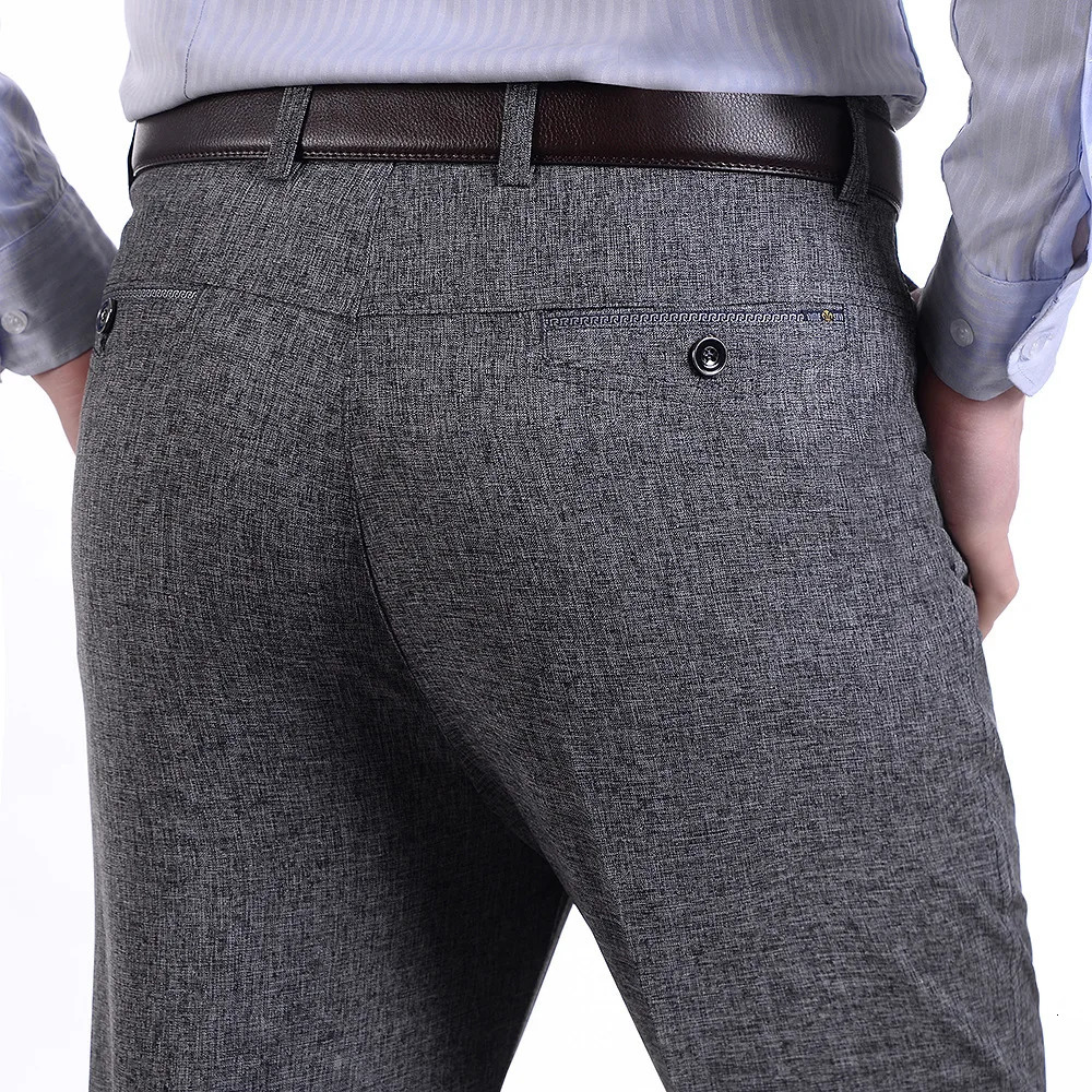 MRMT 2025 Mens Trousers Middleaged Men Casual Loose Thin Pants for Male Straight High Waist Man Trouser Pant 250311