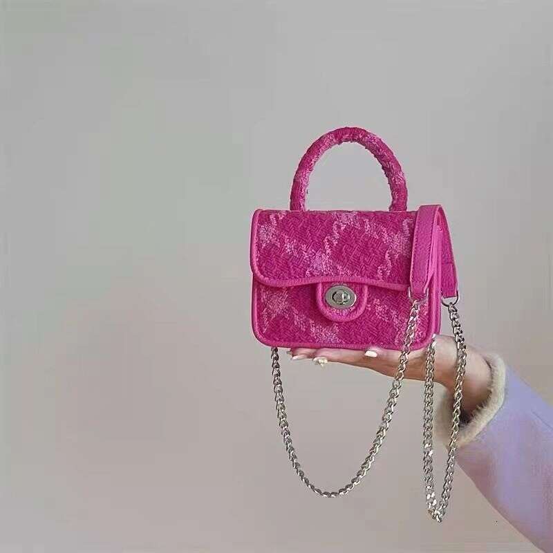 Women's Bags Bags High end Texture Lock Style Dia Check Chain Small Square Bag Single Shoulder Crossbody Handbag for Women