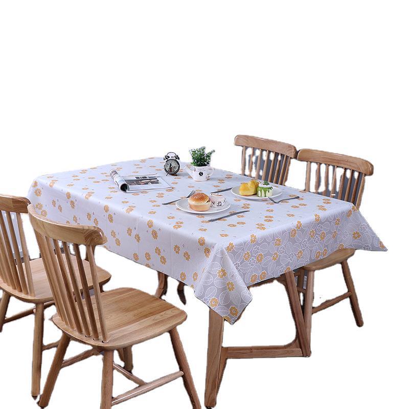 W622 Waterproof cotton and linen tablecloth disposable cloth rectangular tassel dining table