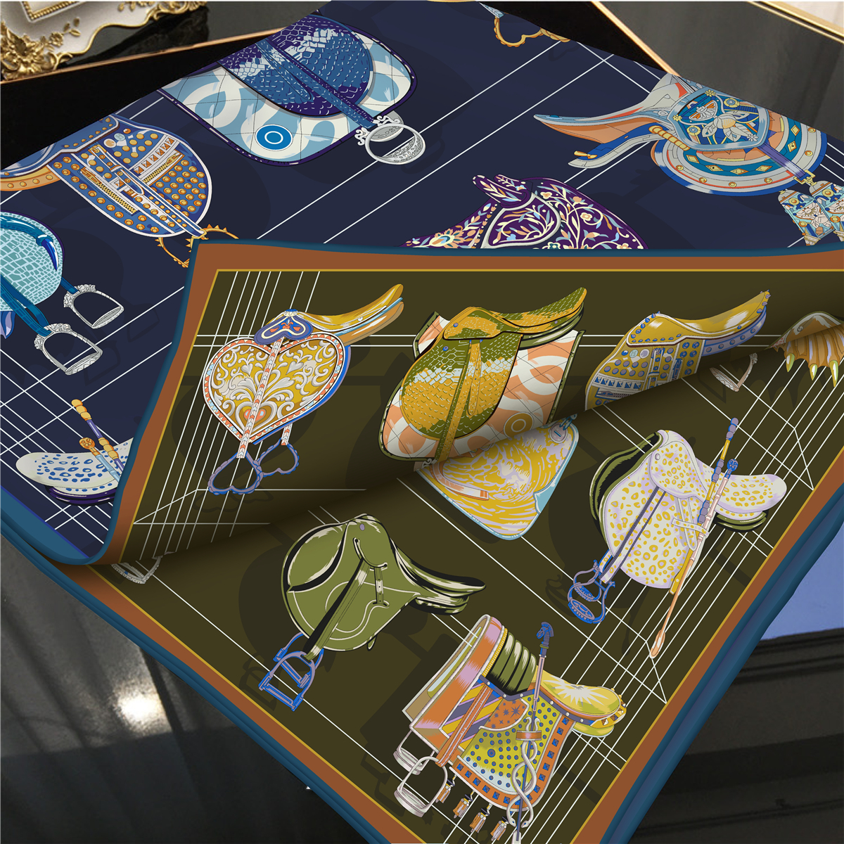 Double Face Scarf in Silk Twill with Hand-rolled Edges Shawls 90 Silk Scarfs Square Large Bandanas Handcraft Neck Foulard Femme Christmas Gifts Tous e