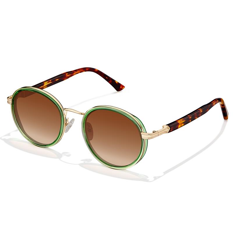 CARFIA Unique Metal Combine Acetate High-End Designer Polarized Womens sun glasses with case