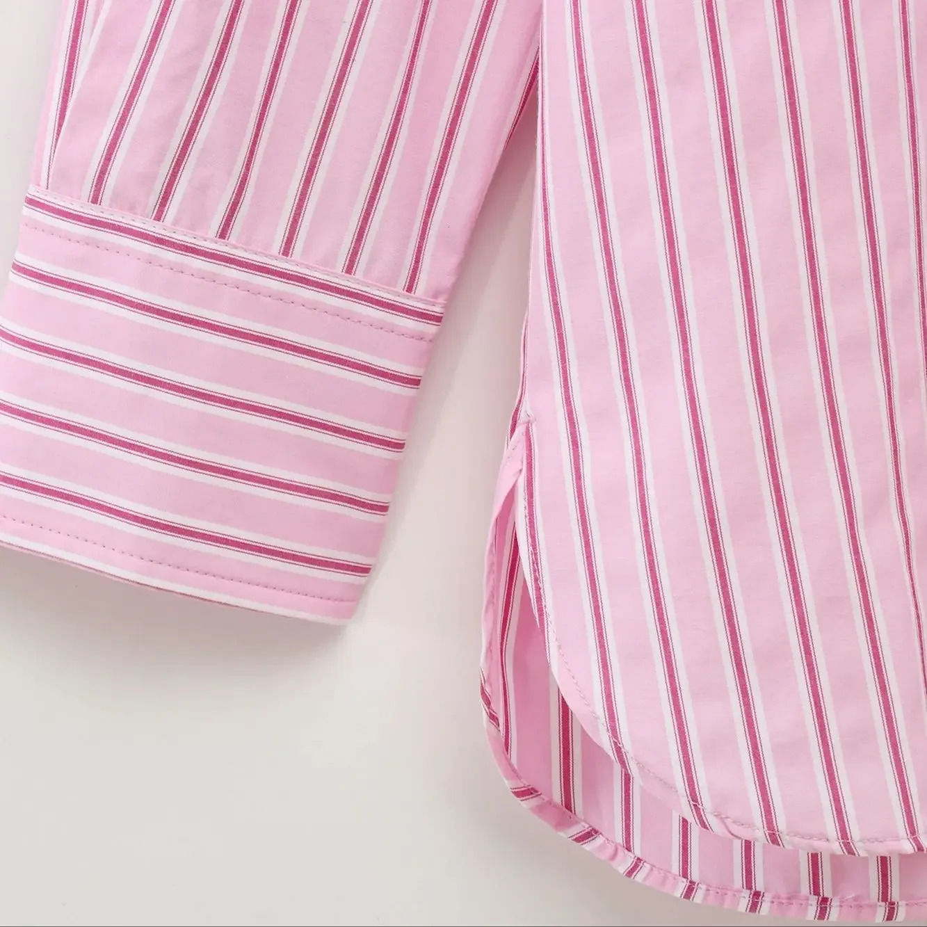 TRAFSHE Vintage Striped Womens Shirts Turndown Collar Loose Blouse Summer Elegant Blouses Clothing 2492161 250312