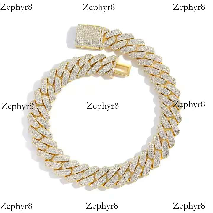 2025 New model Custom Hip Hop Jewelry VVS Moissanite Sterg Sliver Dia Iced Out Cuban k Chain Necklace Bracelet