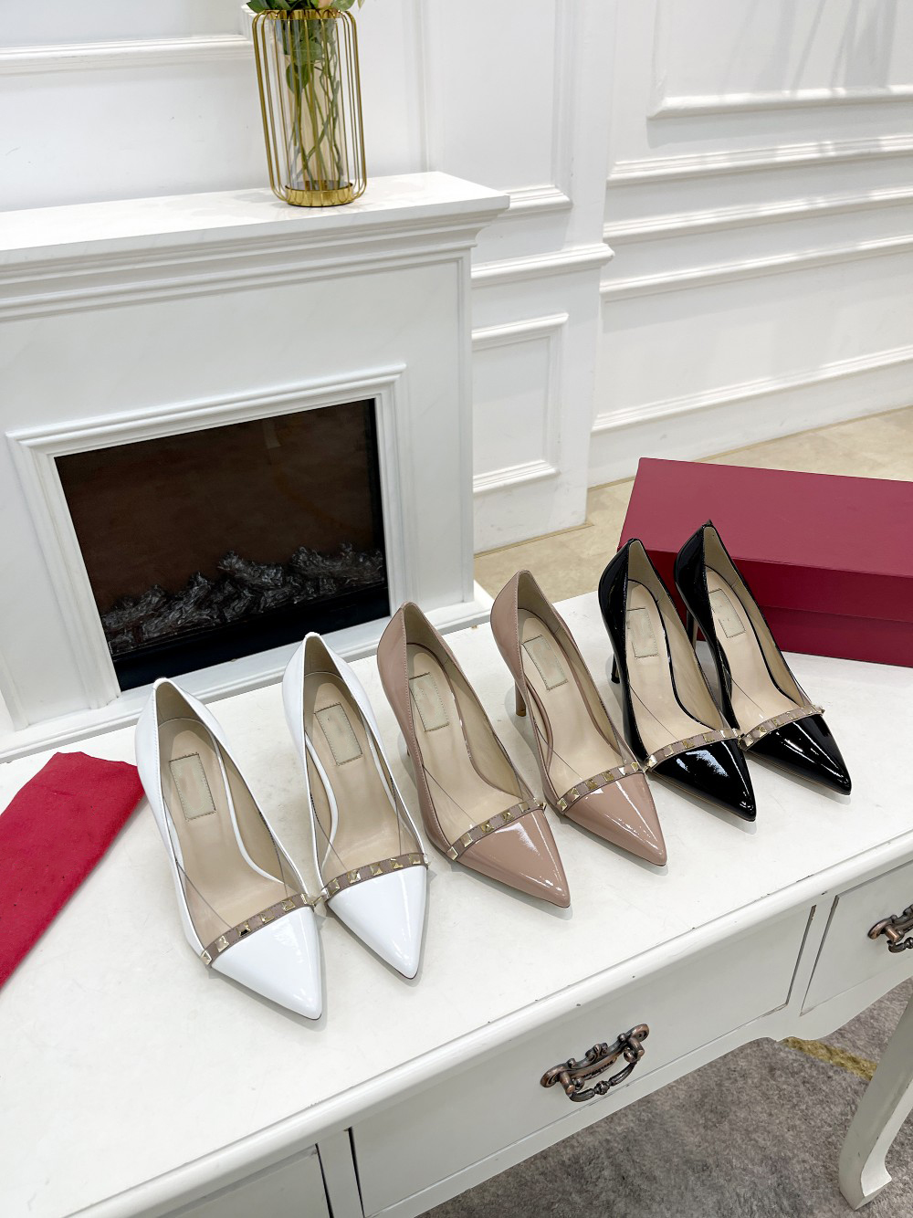 Designer High Heels Comes with Box Women's Dress Shoes Luxury High Heels Sexy Pointed Toe 9cm Sole Shoes Women's Party Heels