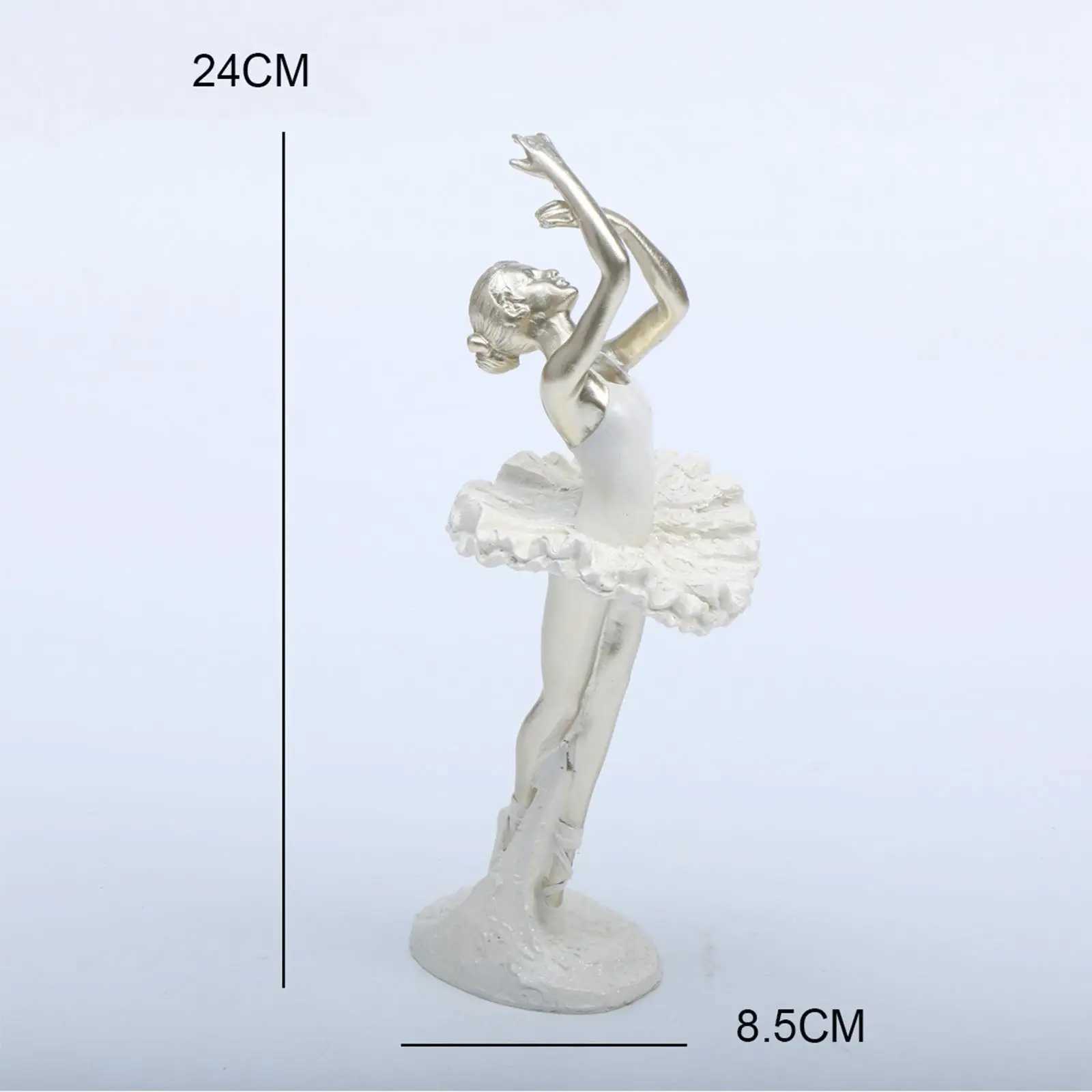 Ballerina Figurine Modern Statuette Ballet Girl Statue Desktop Ornament for Table Centerpiece Shelf Bedroom Bookshelf Home Decor Y250315