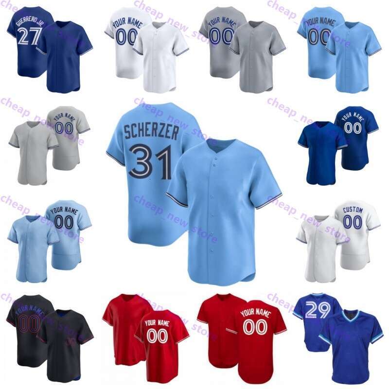Max Scherzer Vladimir Guerrero Jr. Baseball Jerseys Santander Bo Bichette George Springer Jose Berrios Varsho Alek Manoah Gausman Martinez Davis Schneider Kirk
