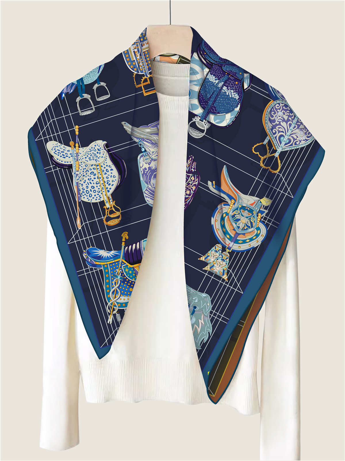 Double Face Scarf in Silk Twill with Hand-rolled Edges Shawls 90 Silk Scarfs Square Large Bandanas Handcraft Neck Foulard Femme Christmas Gifts Tous e