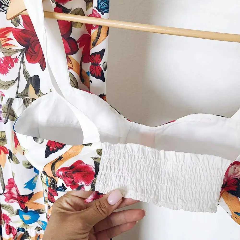 Two Piece Dress Floral print summer Maxi Dr womens 2022 Slvel bra 2-piece set beach dress holiday fashion bohemian long dress Vestdos Y250315GHSB