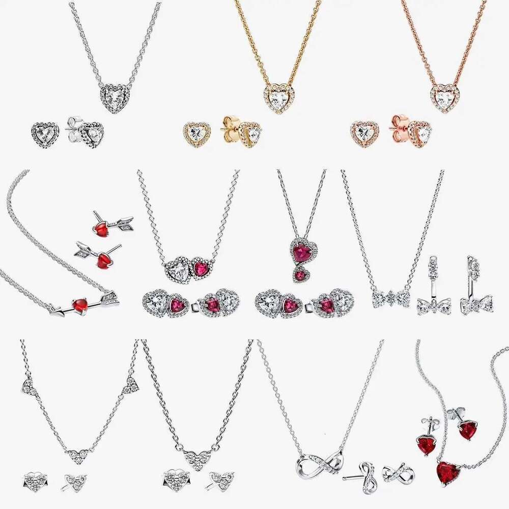 2025 New Valentine's Day New Heart Pendant Necklace And Earring Set Gift Symbolize Profound Love Exquisite Couple Jewelry Set