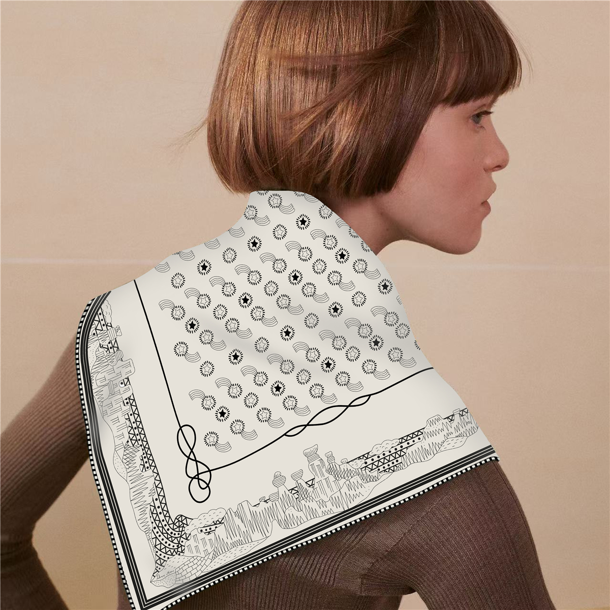 Double-Face Twill Silk Scarf 53CM Women Square Bandanas Hand Rolled Shawls Spring Summer Head Hair Scarves Accessories Mother Gift 53CMX53CM