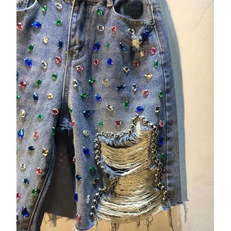 2025 New Retro Men's Heavy Industry Hot Pants, High Waist Cowboy Sports Pants, Designer Fashion Hip Hop Gothic Basketball Shorts, Street Wear4