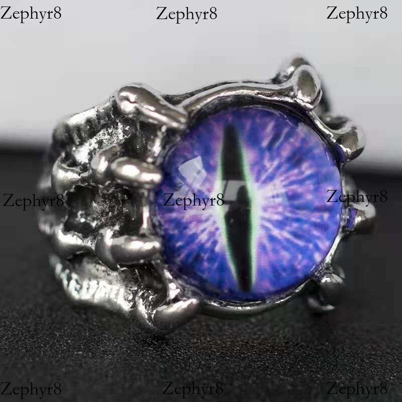 2025 model Wu's 2022 New Retro Gothic Rings Unisex Punk Skull Rock Hip Hop Adjustable Gift Jewelry Evil Eye/Dragon Claw