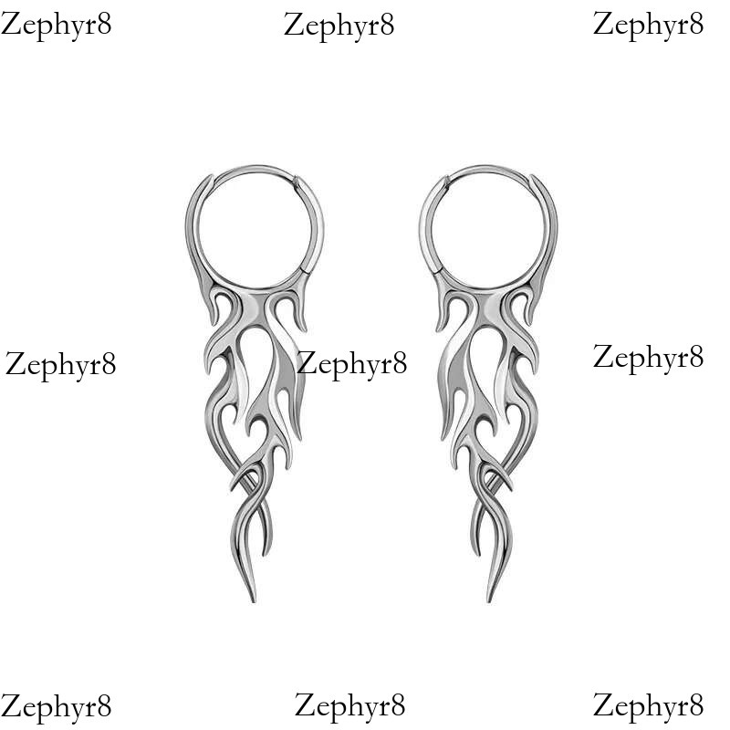 2025 New model Y2k Gothic Flame Thorn Drop Men Women Hip Hop Punk Fashion Geometric Earrings Party Titanium Steel Jewelry Gift